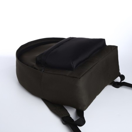 Sports backpack from textiles on lightning, Textura, 20 liters, khaki color/black-2