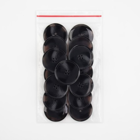 Button, 4 punctures, d = 30 mm, black color-3