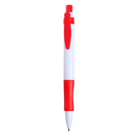 Automatic ball handle, 0.7 mm, blue rod, white case, with a rubber holder