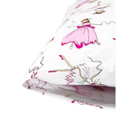 A set of pillowcases, size 40x60 cm, ballerina print, white color - 2 pcs.-1