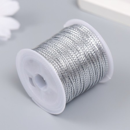 Contain cord on the bobin "silver" winding 15 m thick 2 mm 4.3x4.7x4.7 cm-1