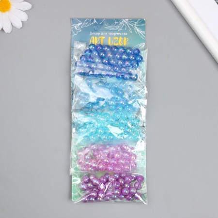 Beads for creativity plastic "mother-of-pearl. Night sky" nr 5 colors x 10 g d = 0.8 cm-4