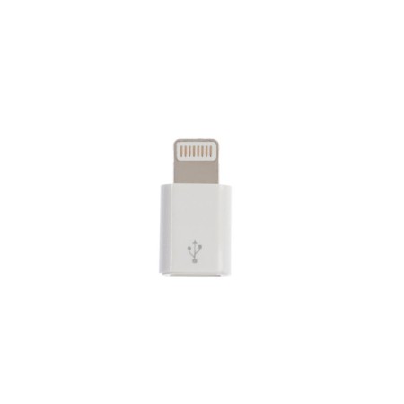 Luazon LE-015 adapter, with MicroUSB on Lightning, 1 pc, white-1