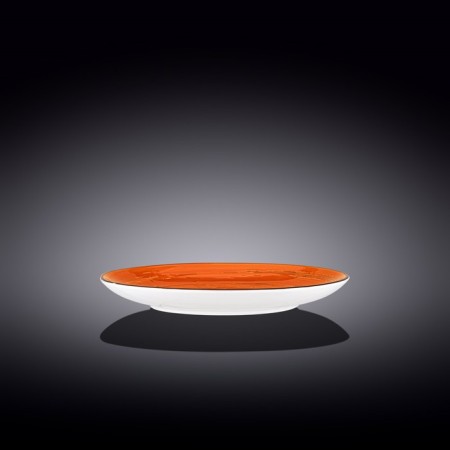 The plate round Wilmax England Spiral, D = 23 cm, Orange color-1