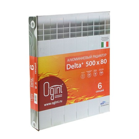 Aluminum radiator OGINT DELTA PLUS, 500x78, 6 sections-1