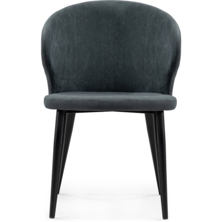 Chair on the metal frame Alsisar metal/velor, black/gray 52x58x81 cm-1