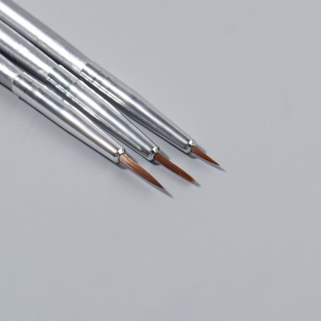 A set of hands for nail design, 3 pcs, 16.5 cm, in PVC - a tube, silver color-1