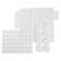 Set of furniture lining, 125 pcs., D = 0.9; D = 1.5; D = 2; D = 3.8; 20x20, white color