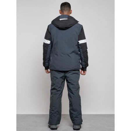 Male winter ski costume, size 48, dark gray color-3