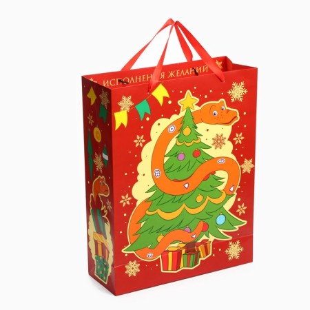 New Year. Gift package 31x40x11.5 cm, symbol of the year 2025, 38 parrots-3