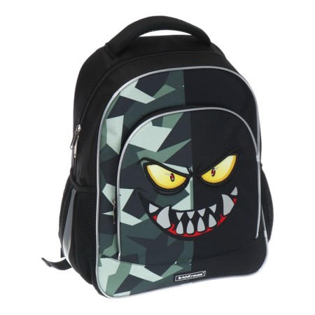 School backpack Erich Krause ergoline 15l, 39 x 28 x 14 cm, ergonomic back, Monster Smile 60099-1