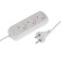 Extension cord 3 sockets, 3 m, 10 A, 2200 W, PVS 2x0.75 mm2, without salary, white