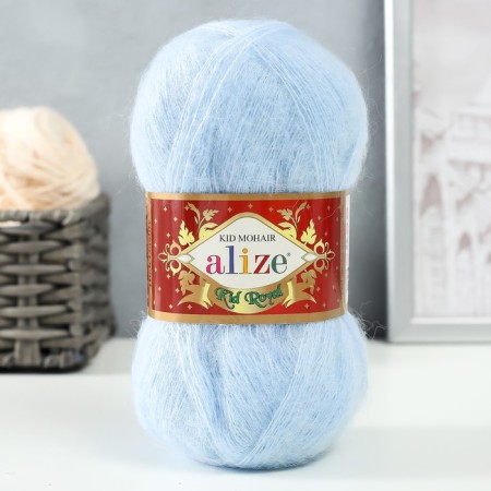 Yarn "Kid Royal 50" 62% moher, 38% polyamide 500m/50g (183 light blue)