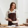 Apron Ethel Minimalist Design Brown 60x70cm, 45%linen, 55%HL 395 g/m2