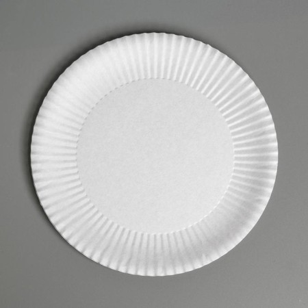 Disposable plate "white" cardboard, 17 cm-1