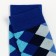 Socks "rhombuses", blue color, size 25-27