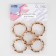 Carabin ring "Bamboo", d = 32/44 mm, thickness - 4 mm, 5 pcs, the color of the gold