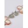 Acrylic earrings "flowers" drawn, colored in silver