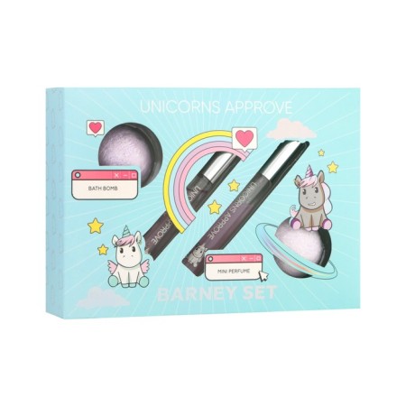 Set of Unicorns Approve "Barney" (toilet water, 10 ml 2 pcs + bathtub bomb 2 pcs)-1