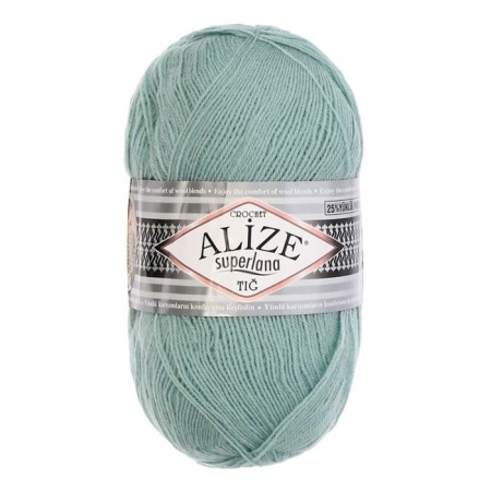 Yarn "Superlana Tig" 25% wool, 75% acrylic 570m/100g (463 mint)-1