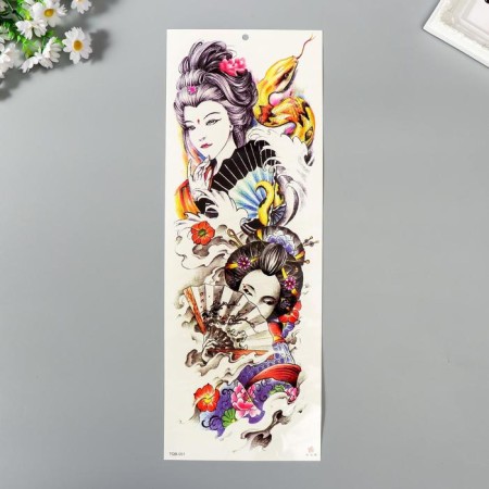 Tattoo on the body color "Chinese princesses" 48.5x17 cm