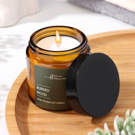 Aromatic candle in the bank "ST Burned Wood", 90 g