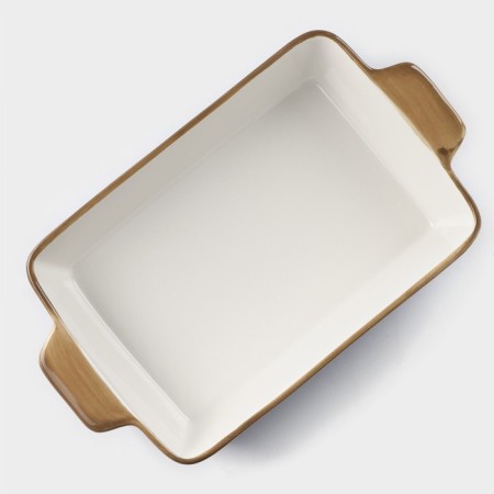 Porcelain baking form rectangular shares "Cosmos", 700 ml, 23.5 × 13.5 × 4.5 cm, blue color-1