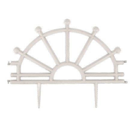 Decorative fence, 32 × 280 cm, 7 sections, plastic, white, "helm"-7
