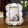 Photo frame plastic 13x18 cm "curls and flowers" white 25.5x19 cm
