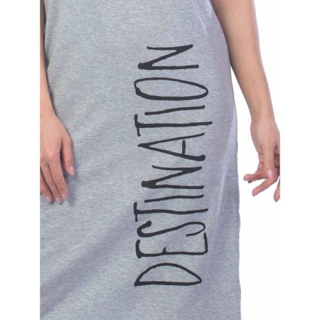 Female dress, size 46, gray-melange color-5