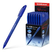 Ballic handle Erichkrause U-109 Original Stick & Grip, needle node 1.0 mm, ink blue, ultra-soft letter