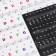 Color stickers on the piano keys, one set, 3 sheets