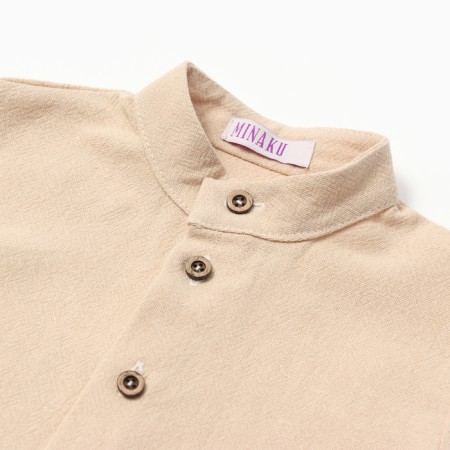 A set for a boy (shirt, trousers) minku, beige color, height 68-74-1