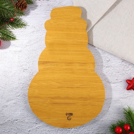New Year. Menzhitsa wooden "Snowman", 28.8 x 18.4 cm-3