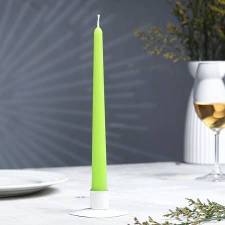Antique candle, 2.3x 24.5 cm, 5 hours, 55 g, green