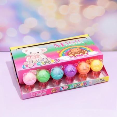 Balm and lip gloss 2 in 1 "Bear", mix