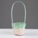 Wicker basket 13x9.5/28 cm, green, bamboo