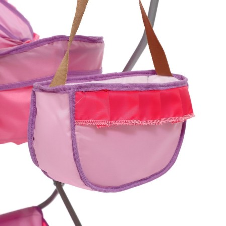 Puppet stroller No. 10, pink color with lilac-5