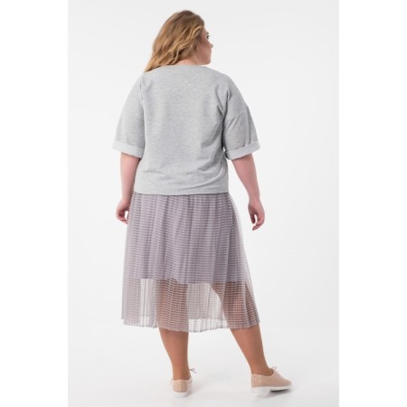 Female skirt, size 56, gray color-6