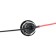 Button switch without fixation, d 1.5 cm, wire 10 cm, red