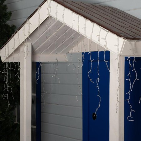 Garland "fringe" 3 × 0.9 m, IP44, UMS, transparent thread, 232 LED, yellow glow, 220 V-1
