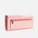 Women's wallet on the button, pink color