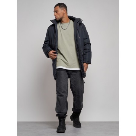 Extensive male winter park, size 50, dark blue color-12