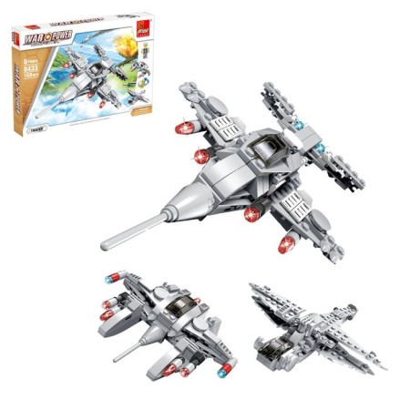 Designer "Fighter", 169 parts, 3 assembly options