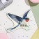 Decoration on the adhesive tape "Swallow" 18x18 cm