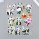Plastic sticker, 6D cardboard with sparkles "Good Panda" 25.5x17.5 cm