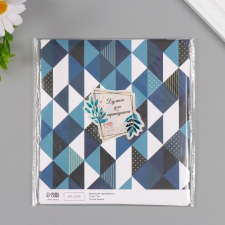 Scrapbooking paper bilateral "Scandinavia" density 180 grams set 10 pcs 15.5x17 cm 1071838-5