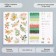 Stickers Paper "Flowers" set 2 sheets 20x15 cm