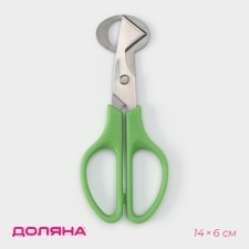 Scissors for quail eggs of the share, 14 × 6 cm, green color