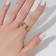 Ring "Valhalla" with runes, white color in gold, 16 size